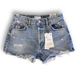 ZARA High-Rise Denim Shorts |Size: EU 36 US 4|